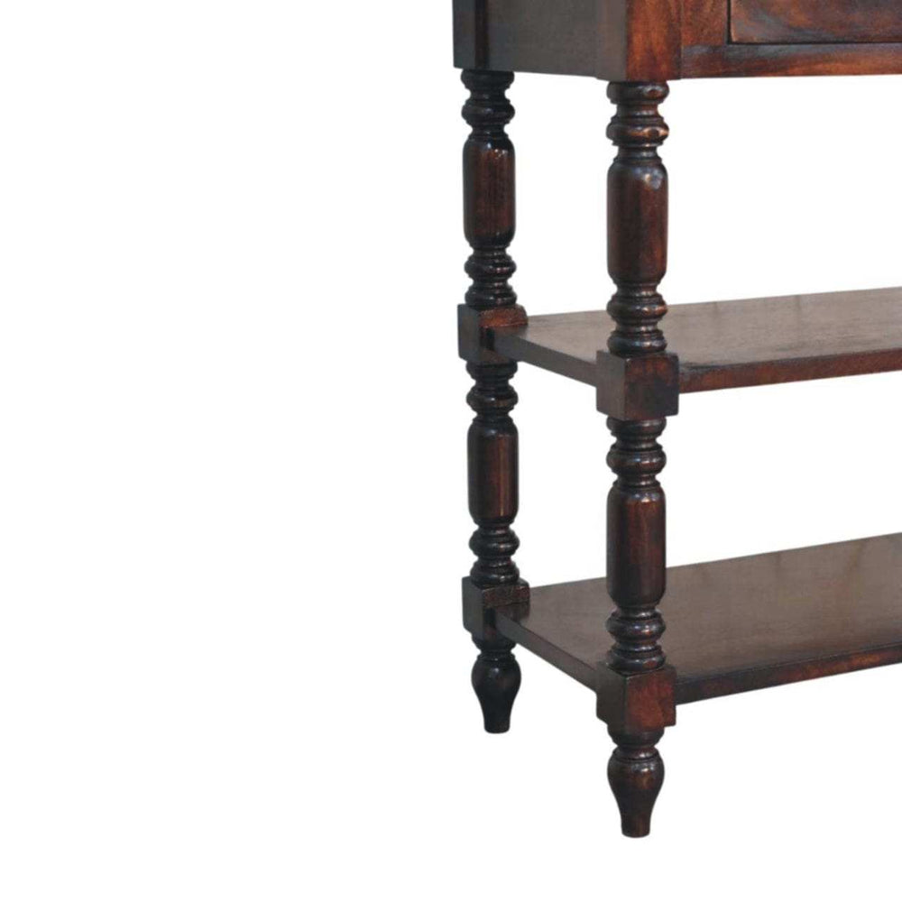 Artisan Furniture Turned legs Cherry Side Table - Artisan Furniture - Flyclothing LLC