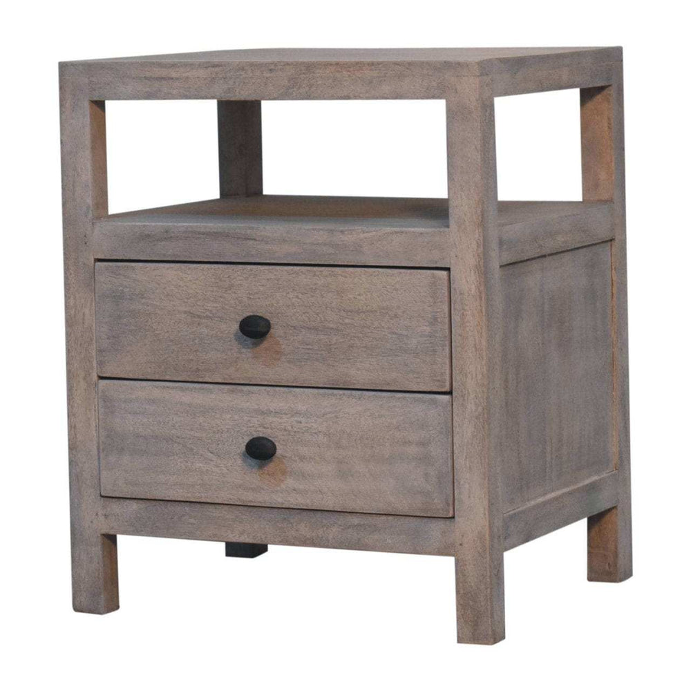 Artisan Furniture Acid Wash 2 Drawer Open Bedside - Artisan Furniture - Flyclothing LLC