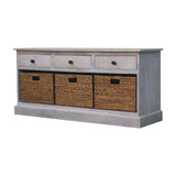 Acid Wash Basket Storage Cabinet - Artisan Furniture - Flyclothing LLC