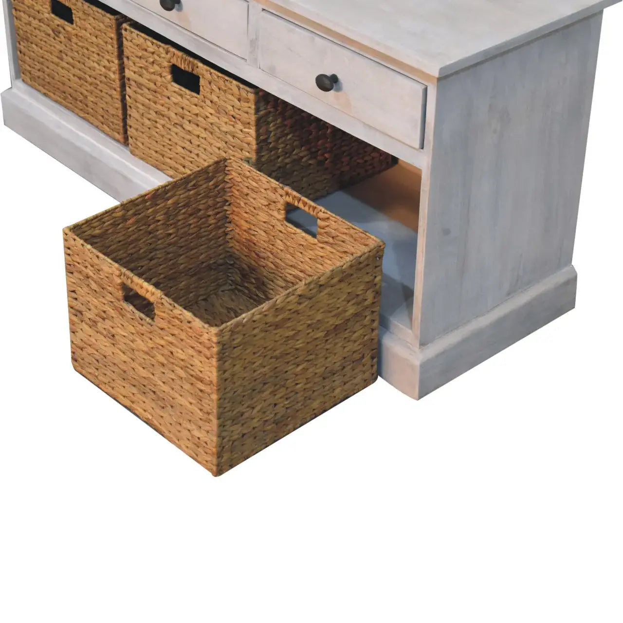 Acid Wash Basket Storage Cabinet - Artisan Furniture - Flyclothing LLC
