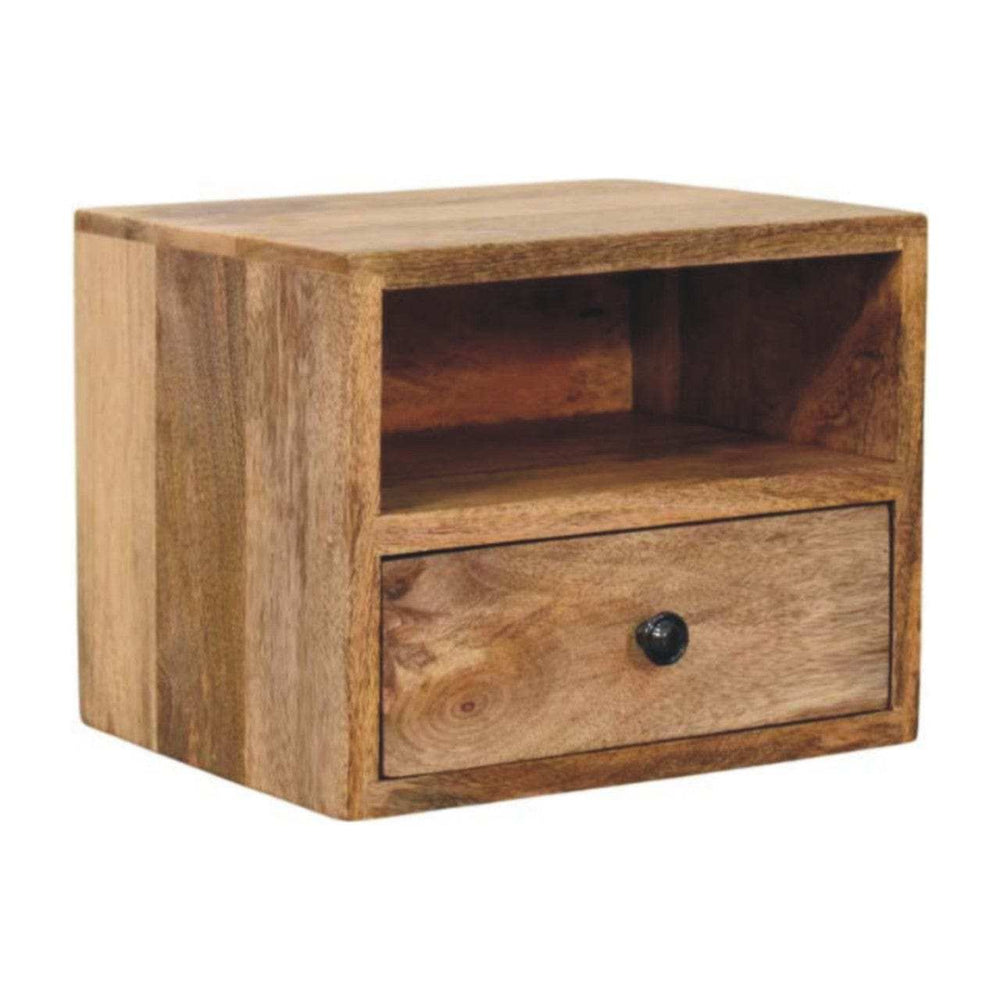 Artisan Furniture Solis 1-Drawer Oak-ish Wall Mounted Nightstand - Artisan Furniture - Flyclothing LLC