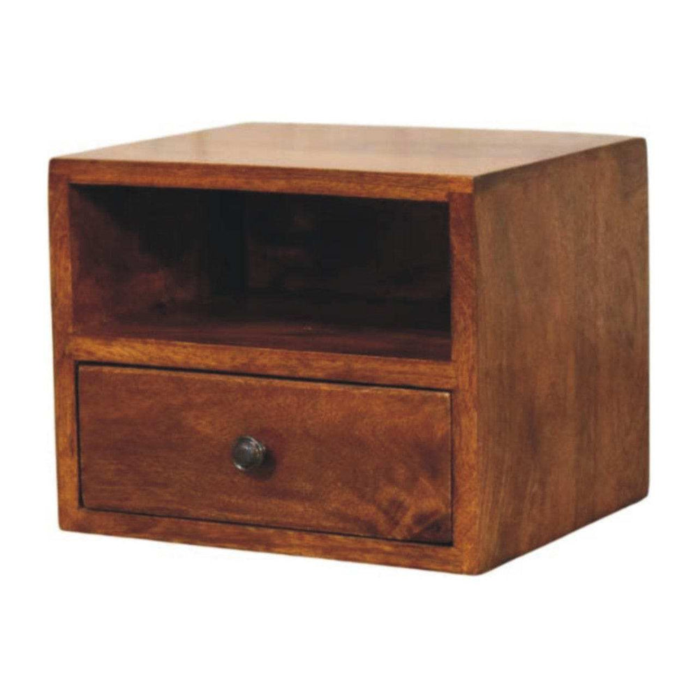 Artisan Furniture Solis 1-Drawer Chestnut Wall Mounted Nightstand - Artisan Furniture - Flyclothing LLC
