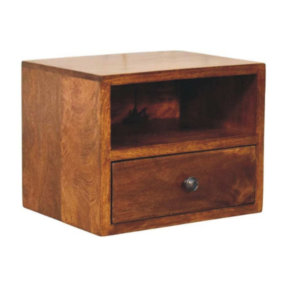 Artisan Furniture Solis 1-Drawer Chestnut Wall Mounted Nightstand - Artisan Furniture - Flyclothing LLC