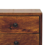 Artisan Furniture Solis 2-Drawer Chestnut Wall Mounted Nightstand - Artisan Furniture - Flyclothing LLC