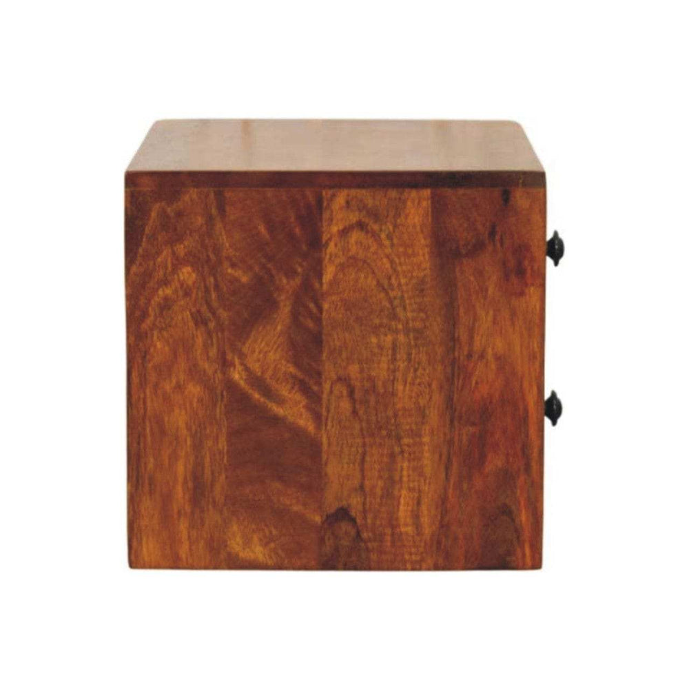 Artisan Furniture Solis 2-Drawer Chestnut Wall Mounted Nightstand - Artisan Furniture - Flyclothing LLC