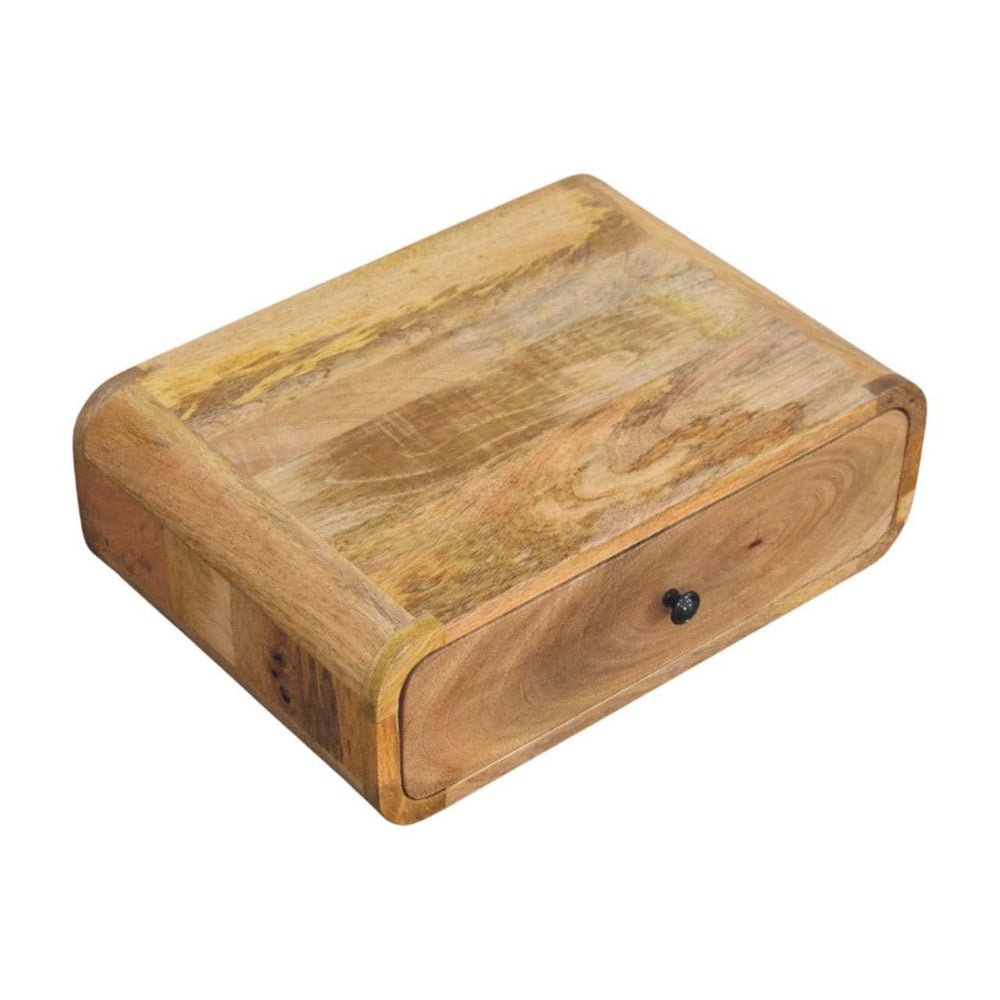 Avora Wall-Mounted Oak-ish 1 Drawer Nightstand - Artisan Furniture - Flyclothing LLC