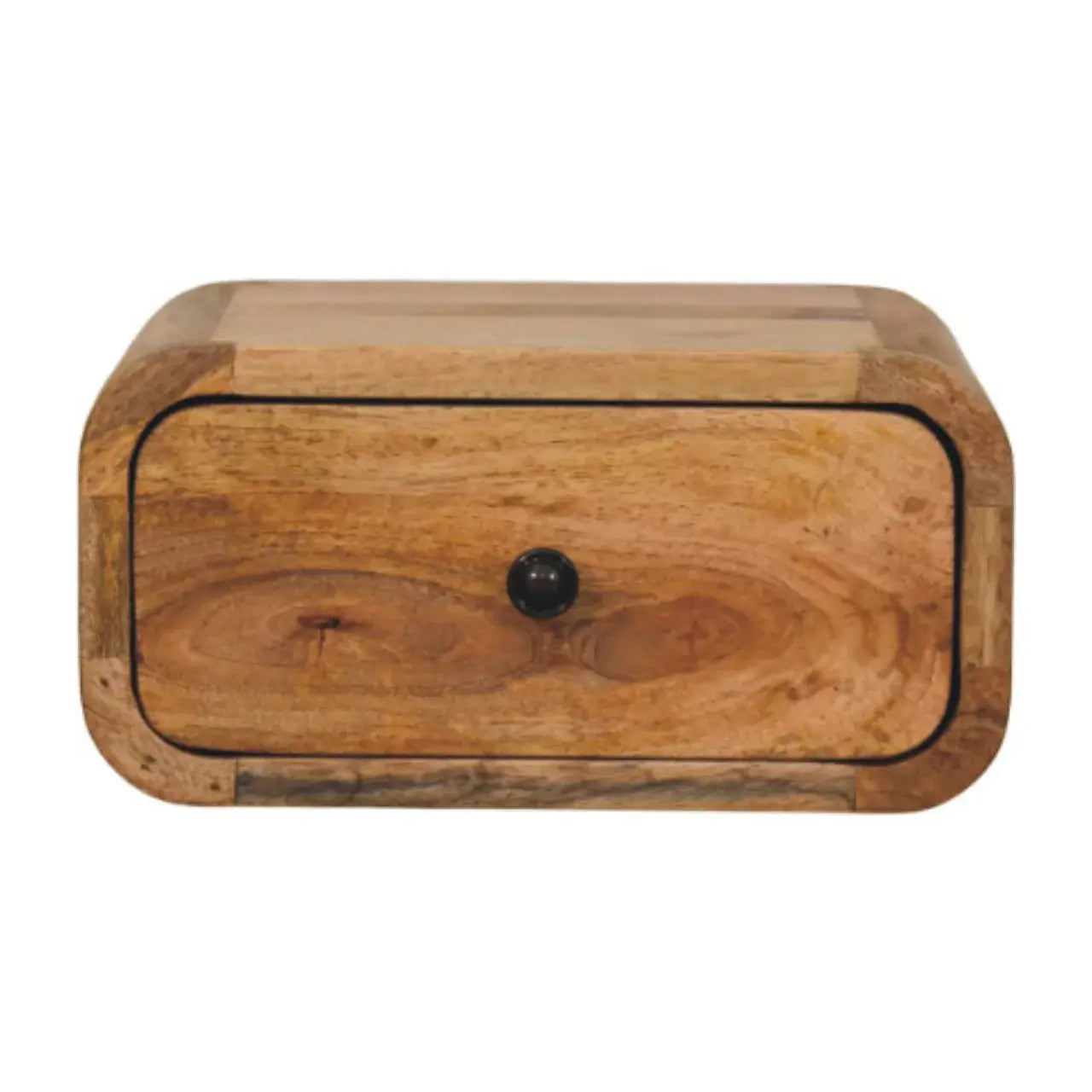 Avora Mini Wall-Mounted Oak-ish 1 Drawer Nightstand - Artisan Furniture - Flyclothing LLC