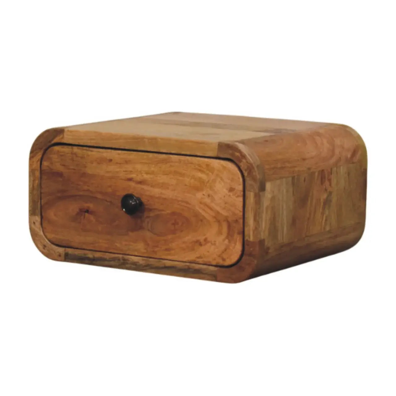 Avora Mini Wall-Mounted Oak-ish 1 Drawer Nightstand - Artisan Furniture - Flyclothing LLC