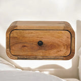 Avora Mini Wall-Mounted Oak-ish 1 Drawer Nightstand - Artisan Furniture - Flyclothing LLC