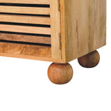 Shutter Oak-ish Shoe Rack with 2 drawers - Artisan Furniture - Flyclothing LLC