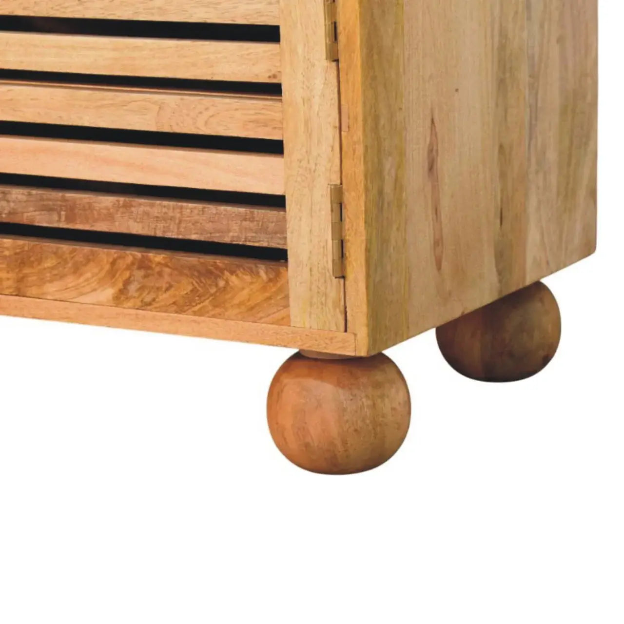 Shutter Oak-ish Shoe Rack with 2 drawers - Artisan Furniture - Flyclothing LLC