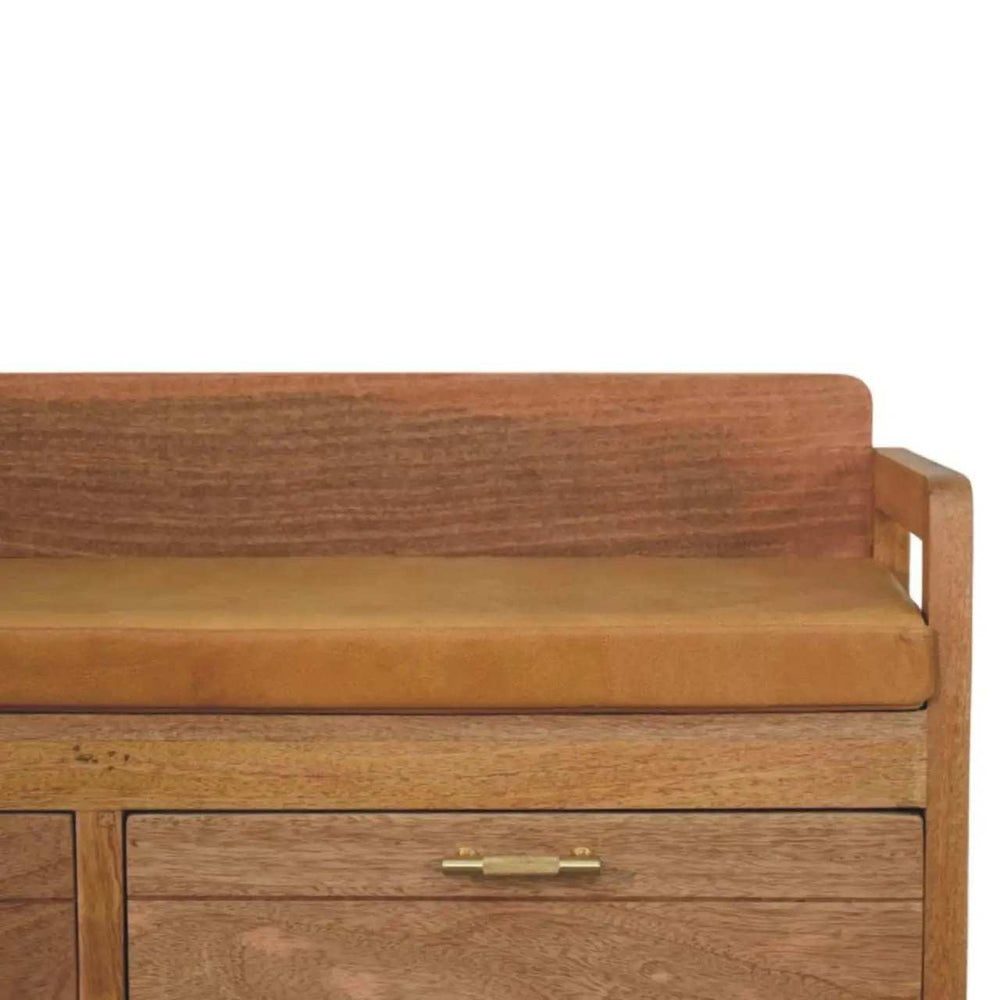 Oxford Oak-ish 2 Drawer Storage Bench - Artisan Furniture - Flyclothing LLC