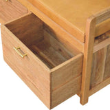 Oxford Oak-ish 2 Drawer Storage Bench - Artisan Furniture - Flyclothing LLC
