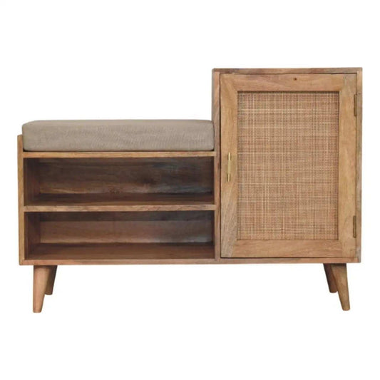 Larissa 2 slot Oak-ish Bench Unit - Artisan Furniture - Flyclothing LLC