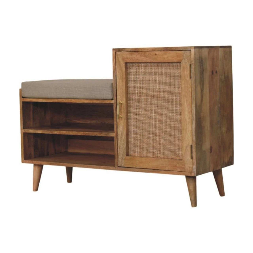 Larissa 2 slot Oak-ish Bench Unit - Artisan Furniture - Flyclothing LLC