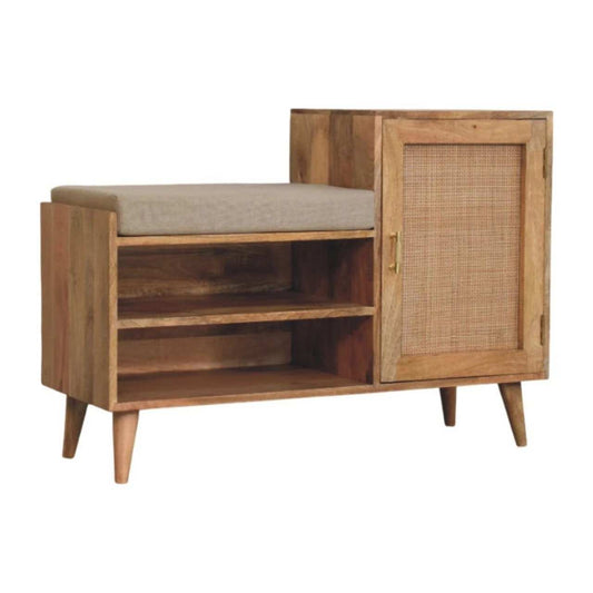 Larissa 2 slot Oak-ish Bench Unit - Artisan Furniture - Flyclothing LLC
