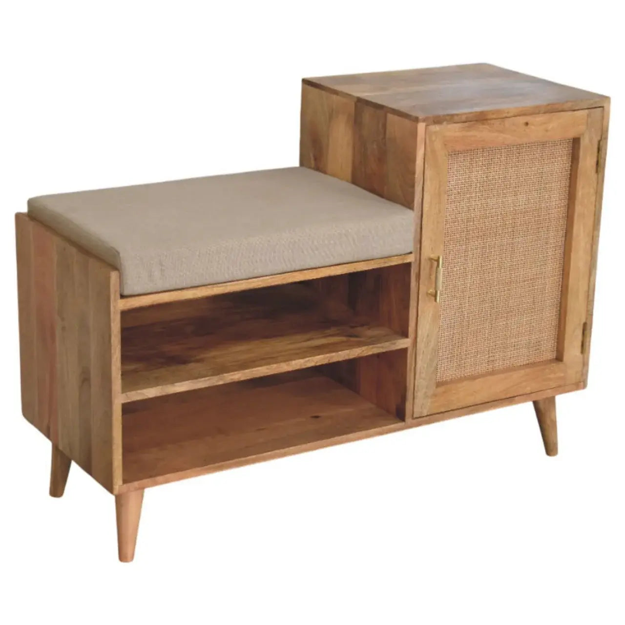 Larissa 2 slot Oak-ish Bench Unit - Artisan Furniture - Flyclothing LLC