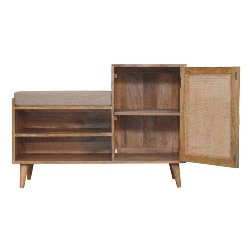 Larissa 2 slot Oak-ish Bench Unit - Artisan Furniture - Flyclothing LLC