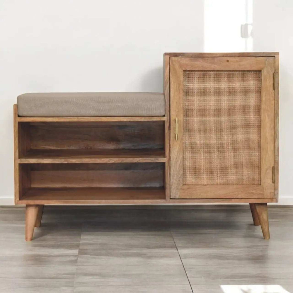 Larissa 2 slot Oak-ish Bench Unit - Artisan Furniture - Flyclothing LLC