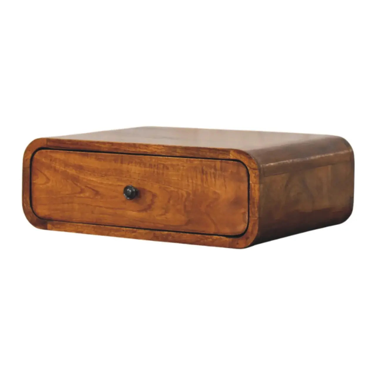Avora Wall-Mounted Honey Caramel 1 Drawer Nightstand - Artisan Furniture - Flyclothing LLC
