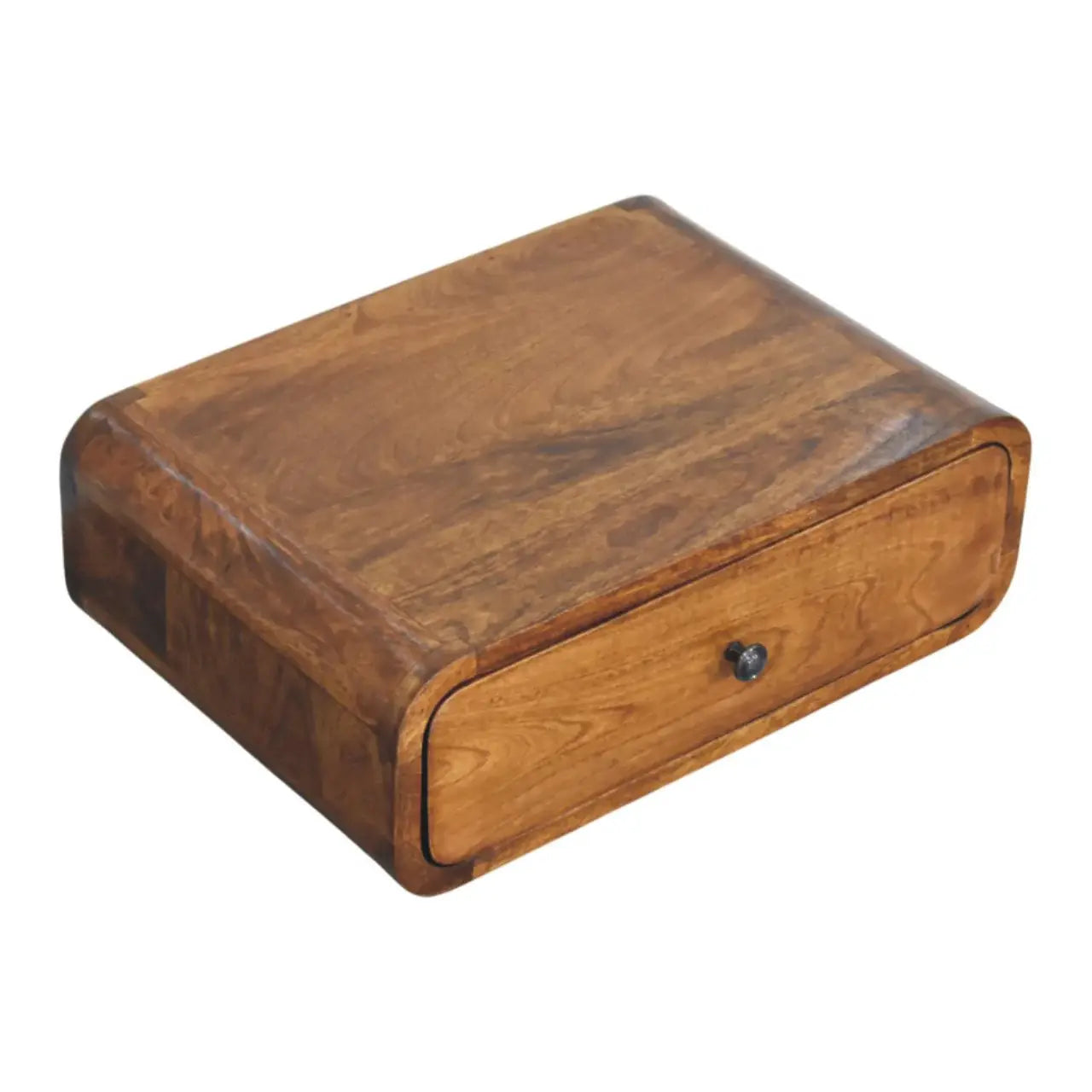 Avora Wall-Mounted Honey Caramel 1 Drawer Nightstand - Artisan Furniture - Flyclothing LLC