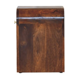 Mini Darcy Chestnut Nightstand with Curved Edges - Artisan Furniture - Flyclothing LLC