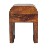 Mini Darcy Chestnut Nightstand with Curved Edges - Artisan Furniture - Flyclothing LLC