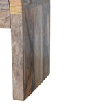 Mini Darcy Oak-ish Nightstand with Curved Edges - Artisan Furniture - Flyclothing LLC