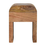 Mini Darcy Oak-ish Nightstand with Curved Edges - Artisan Furniture - Flyclothing LLC