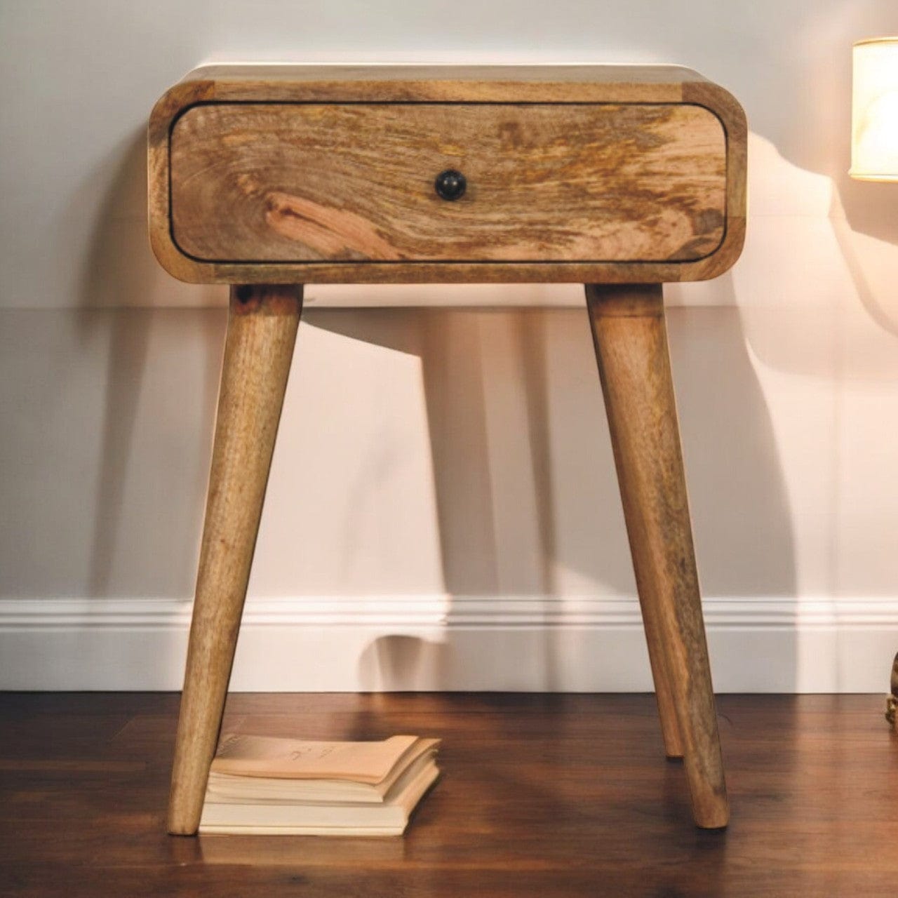 Avora Oak-ish Nightstand with 1 drawer