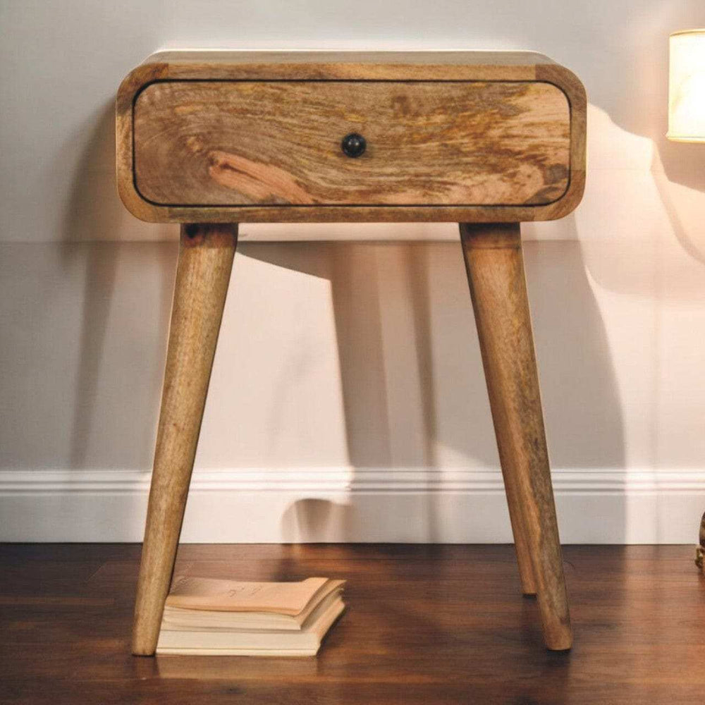Avora Oak-ish Nightstand with 1 drawer - Artisan Furniture - Flyclothing LLC