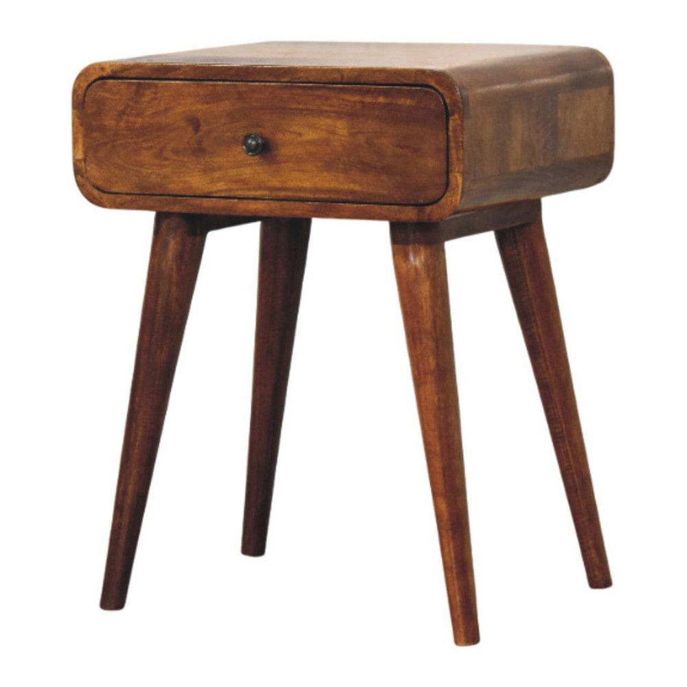 Avora Chestnut Nightstand with 1 drawer - Artisan Furniture - Flyclothing LLC
