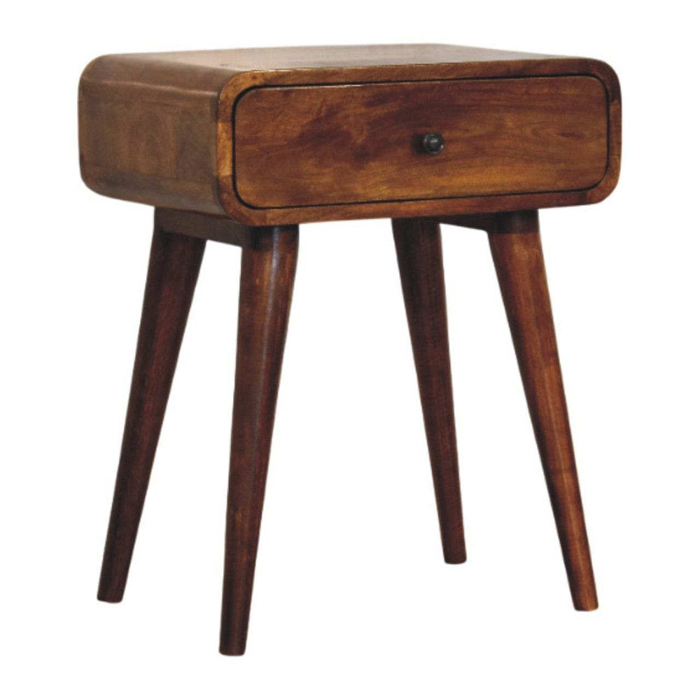 Avora Chestnut Nightstand with 1 drawer - Artisan Furniture - Flyclothing LLC