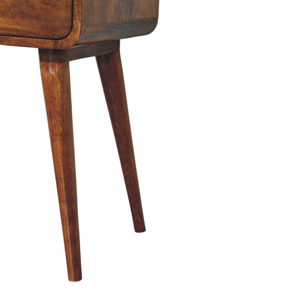 Avora Chestnut Nightstand with 1 drawer - Artisan Furniture - Flyclothing LLC