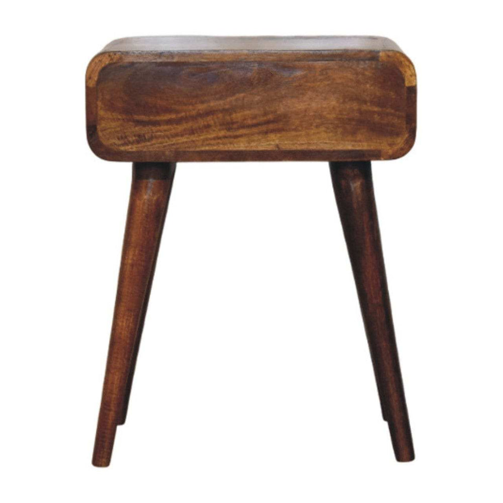 Avora Chestnut Nightstand with 1 drawer - Artisan Furniture - Flyclothing LLC