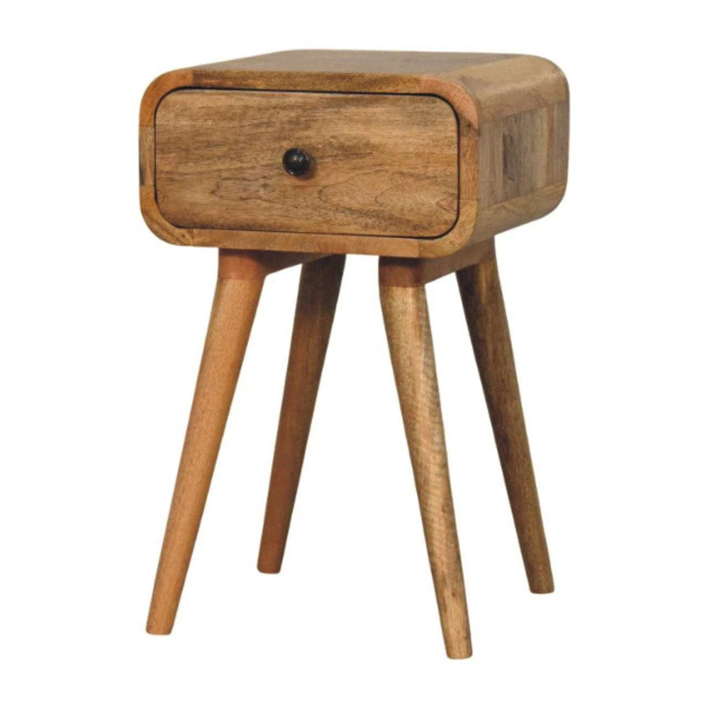 Avora Mini Oak-ish Nightstand with 1 drawer - Artisan Furniture - Flyclothing LLC