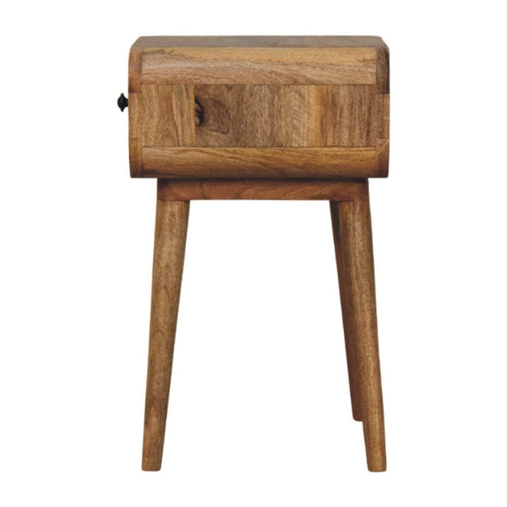 Avora Mini Oak-ish Nightstand with 1 drawer - Artisan Furniture - Flyclothing LLC