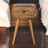 Avora Mini Oak-ish Nightstand with 1 drawer - Artisan Furniture - Flyclothing LLC
