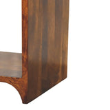 Newton Mini Chestnut Nightstand with a drawer and open shelf - Artisan Furniture - Flyclothing LLC