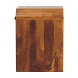 Newton Mini Chestnut Nightstand with a drawer and open shelf - Artisan Furniture - Flyclothing LLC