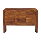 Darcy 3 over 3 Drawer Chest in Chestnut Finish - Artisan Furniture - Flyclothing LLC