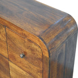 Darcy 3 over 3 Drawer Chest in Chestnut Finish - Artisan Furniture - Flyclothing LLC
