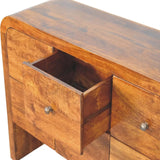 Darcy 3 over 3 Drawer Chest in Chestnut Finish - Artisan Furniture - Flyclothing LLC