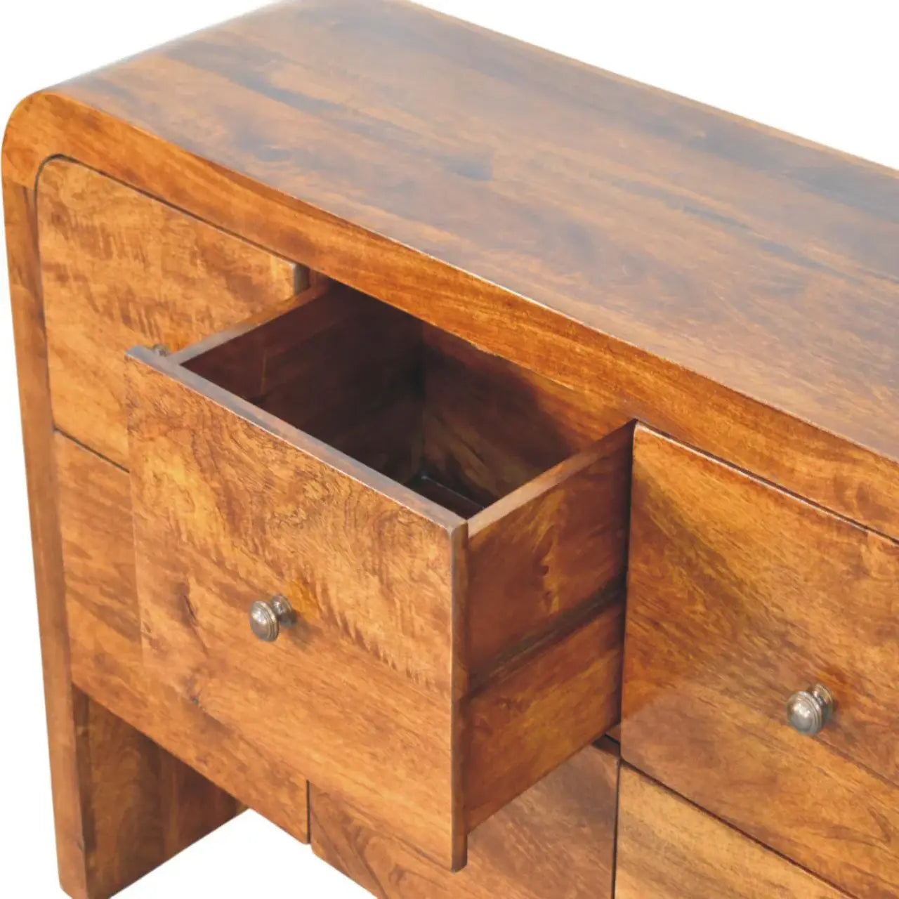 Darcy 3 over 3 Drawer Chest in Chestnut Finish - Artisan Furniture - Flyclothing LLC