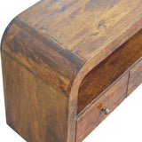 Darcy 3 drawer Open Shelf Chestnut Media unit - Artisan Furniture - Flyclothing LLC