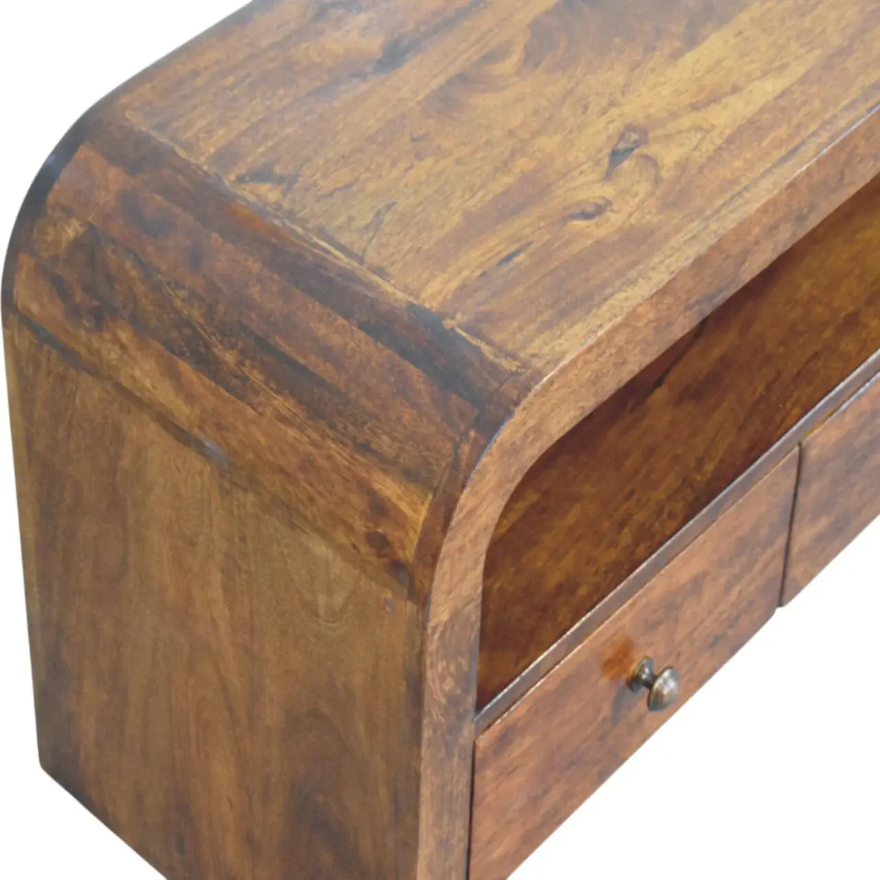 Darcy 3 drawer Open Shelf Chestnut Media unit - Artisan Furniture - Flyclothing LLC