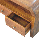 Darcy 3 drawer Open Shelf Chestnut Media unit - Artisan Furniture - Flyclothing LLC