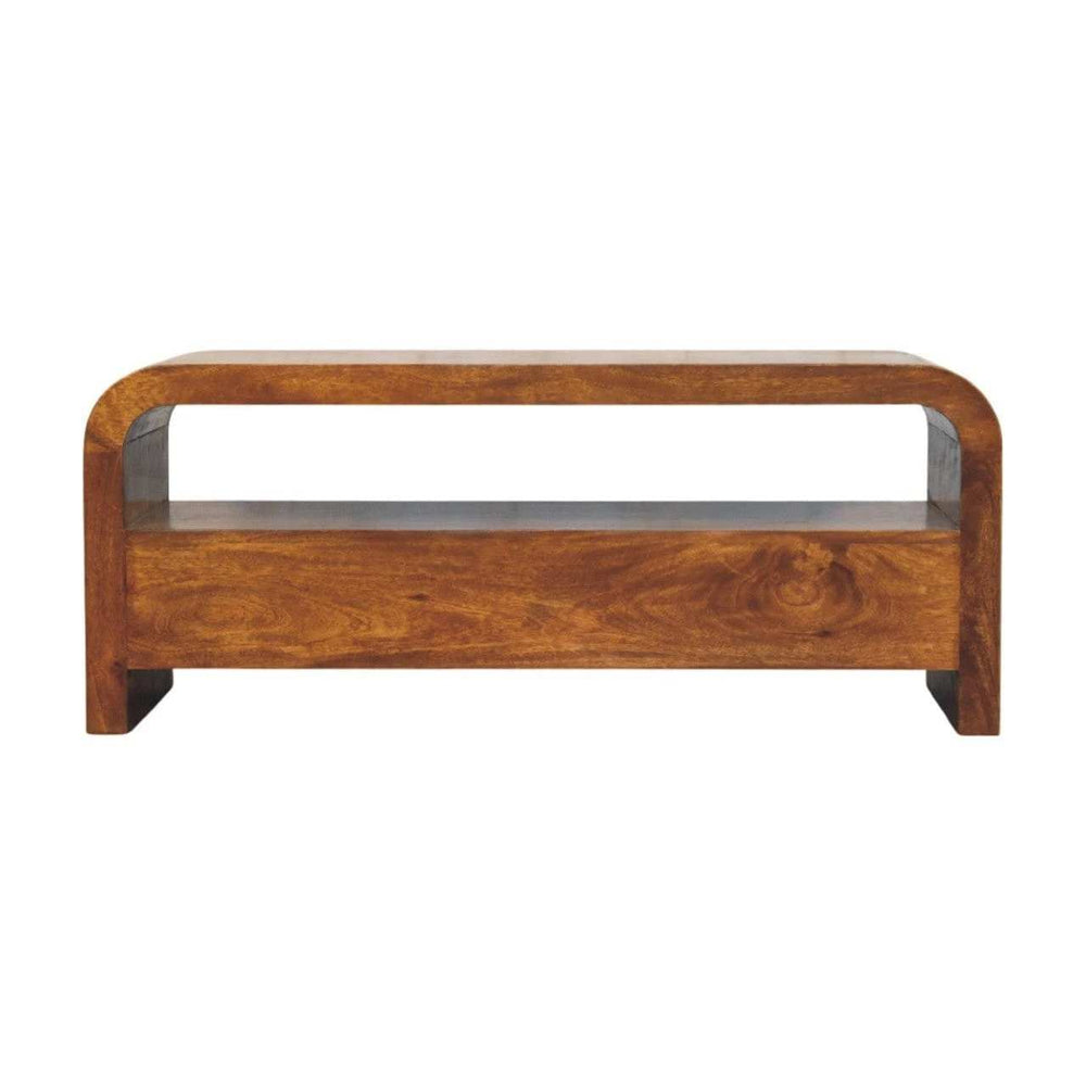 Darcy 3 drawer Open Shelf Chestnut Media unit - Artisan Furniture - Flyclothing LLC