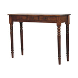 Turned Legs 3 Drawer Chestnut Console - Artisan Furniture - Flyclothing LLC