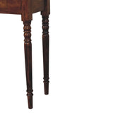 Turned Legs 3 Drawer Chestnut Console - Artisan Furniture - Flyclothing LLC